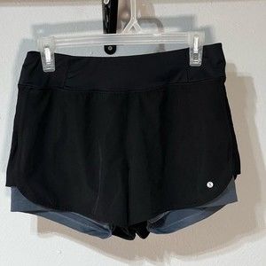 Layer 8 Black Pull On Gym Shorts Size Medium